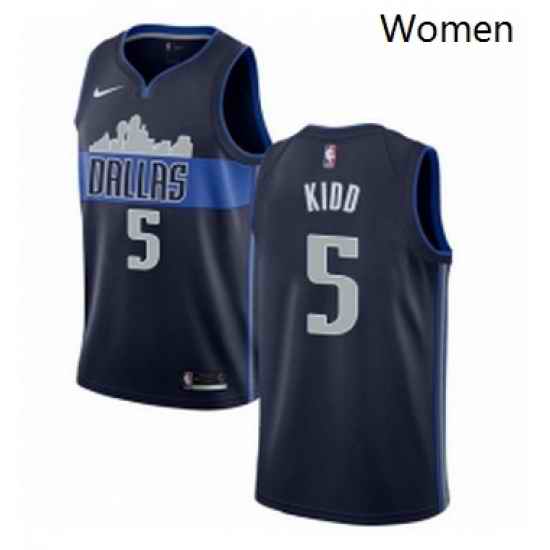 Womens Nike Dallas Mavericks 5 Jason Kidd Swingman Navy Blue NBA Jersey Statement Edition